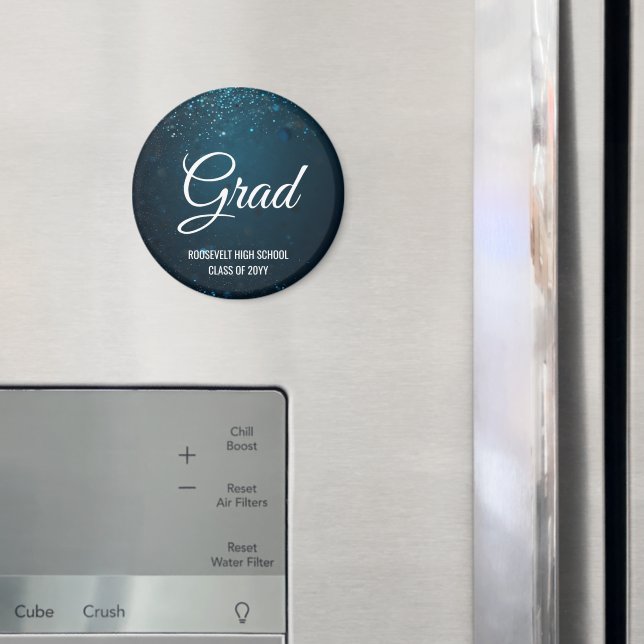 Stardust Blue Graduation Party Memory Magnet (In Situ (Kühlschrank))