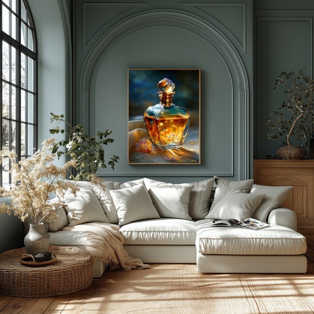 Stardust Elixir - Kosmisches Licht in einer Parfüm Leinwanddruck (Von Creator hochgeladen)