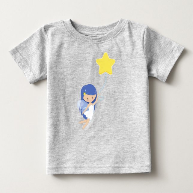 Stardust Fairy, Niedliche Fairy, Fairy mit Ballon Baby T-shirt (Vorderseite)