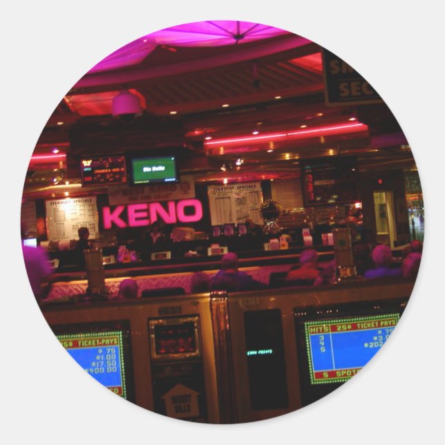 Stardust Las Vegas Keno Lounge Runder Aufkleber (Vorderseite)