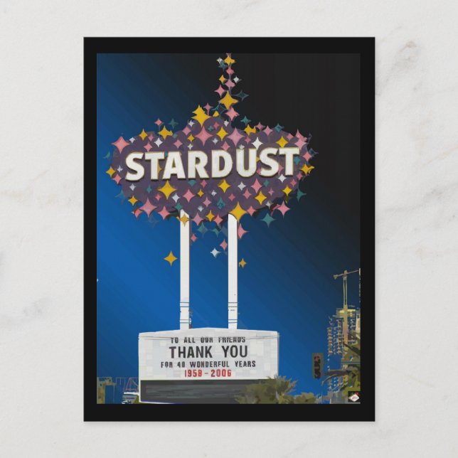 Stardust Las Vegas Vector Grafikkarten #14 Postkarte (Vorderseite)
