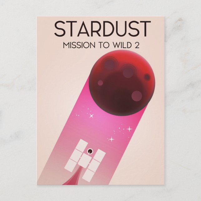 Stardust-Mission nach Comet Wild 2 Postkarte (Vorderseite)