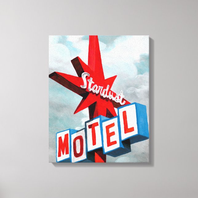 Stardust Motel Sign Leinwanddruck (Vorderseite)