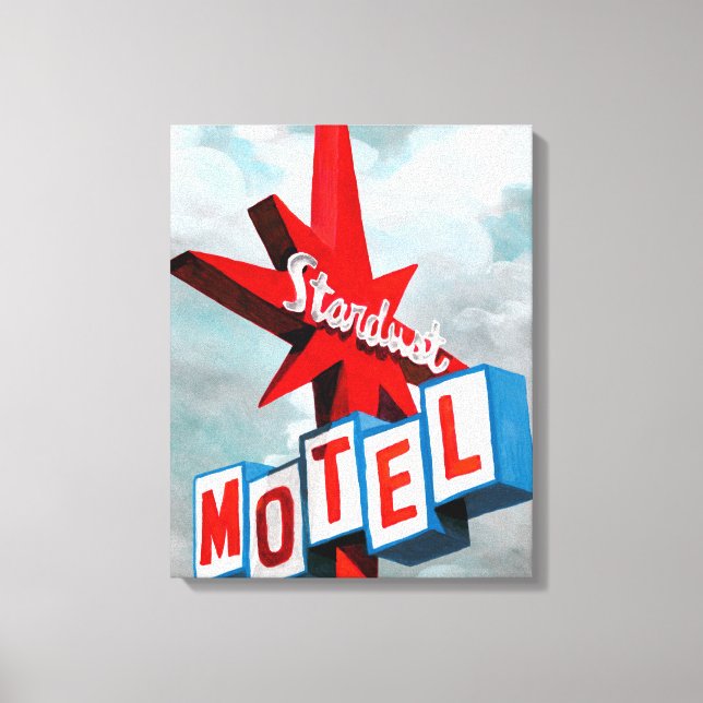 Stardust Motel Sign Leinwanddruck (Vorderseite)
