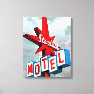 Stardust Motel Sign Leinwanddruck
