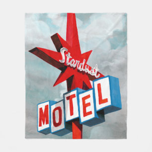Stardust Motel-Zeichen Fleecedecke