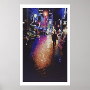 "Stardust" New York Scene Aquarellmalerei Poster