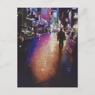 "Stardust" New York Scene Aquarellmalerei Postkarte