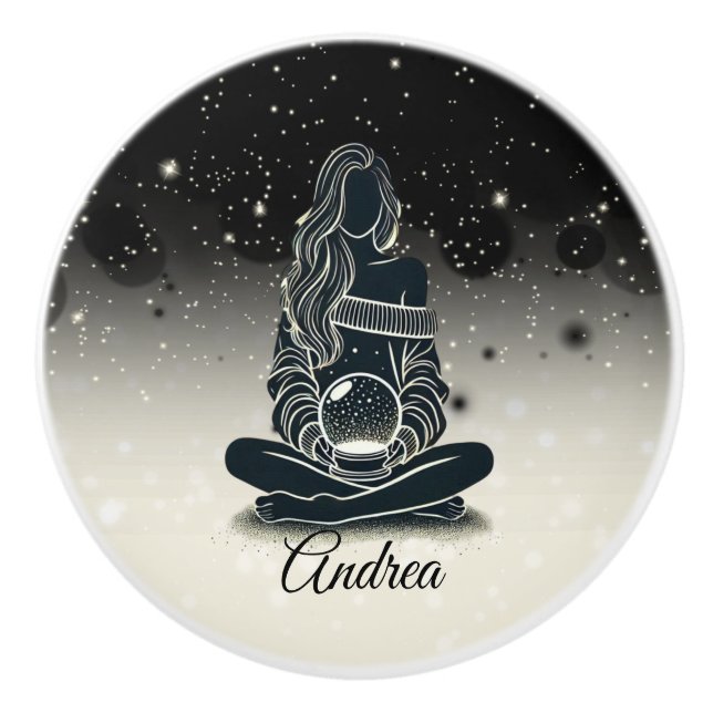 Stardust-Reflektionen Keramikknauf (Vorderseite)