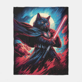 Stardust Samurai | Katzenkrieger Fleecedecke