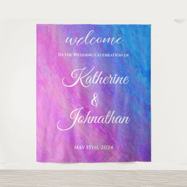 Stardust Sea Wedding Welcom- Wandteppich (Vorderseite)