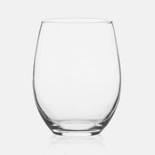 Stardust Wedding Monogram Weinglas Ohne Stiel