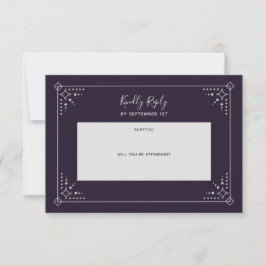 Stardust Wedding RSVP Card