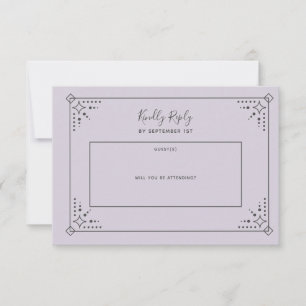 Stardust Wedding RSVP Card
