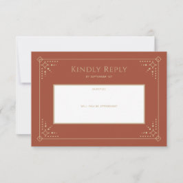 Stardust Wedding RSVP Card Karte