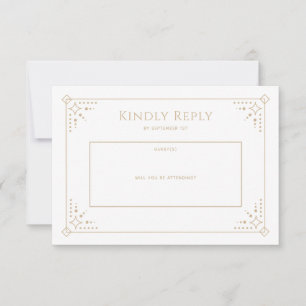 Stardust Wedding RSVP Card Karte