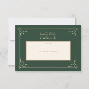 Stardust Wedding RSVP Card Karte