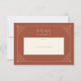 Stardust Wedding RSVP Card Karte
