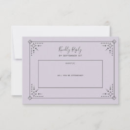 Stardust Wedding RSVP Card Karte