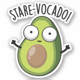 Stare-vocado Funny Avocado Pun Aufkleber