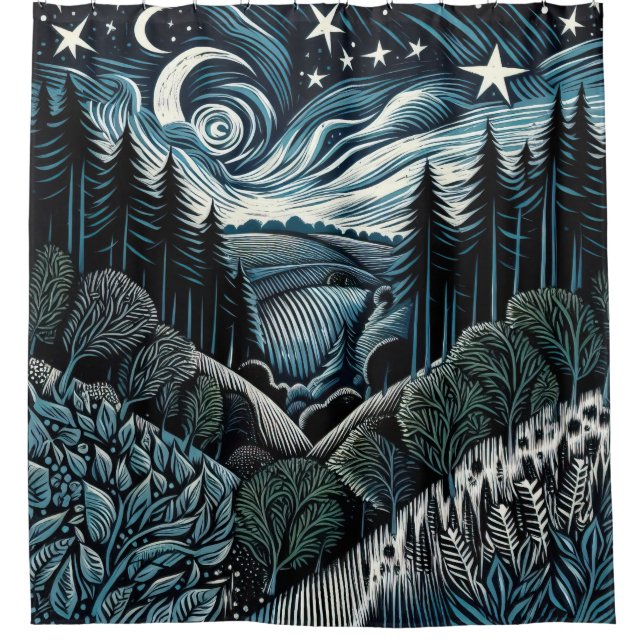 Starfall Duschvorhang (Vorderseite)