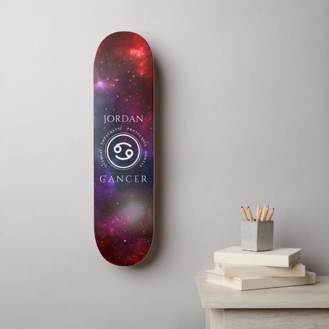 Starfield Cancer Crab Western Zodiac Skateboard (Wandkunst)
