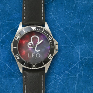 Starfield Leo Lion Western Zodiac Armbanduhr
