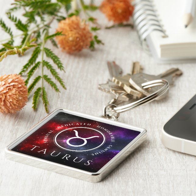 Starfield Taurus Bull Western Zodiac Schlüsselanhänger (Seite)