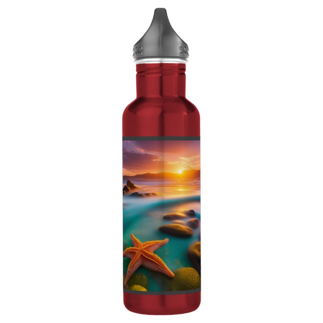 Starfish am Strand bei Dawn Thermal Tumbler Edelstahlflasche (Links)