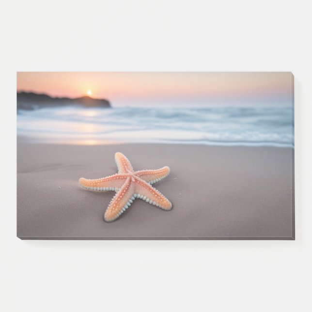 Starfish am Strand Post-it Klebezettel (Vorderseite)