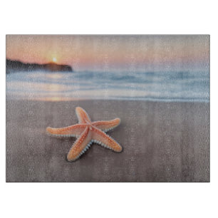 Starfish am Strand Schneidebrett