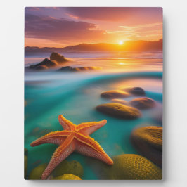Starfish am Strand von Dawn Fotoplatte