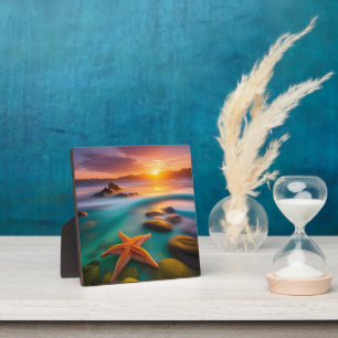 Starfish am Strand von Dawn Fotoplatte