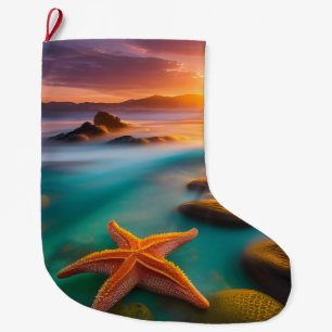 Starfish am Strand von Dawn Großer Weihnachtsstrumpf