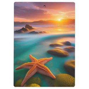 Starfish am Strand von Dawn Klemmbrett