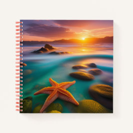 Starfish am Strand von Dawn Notizbuch