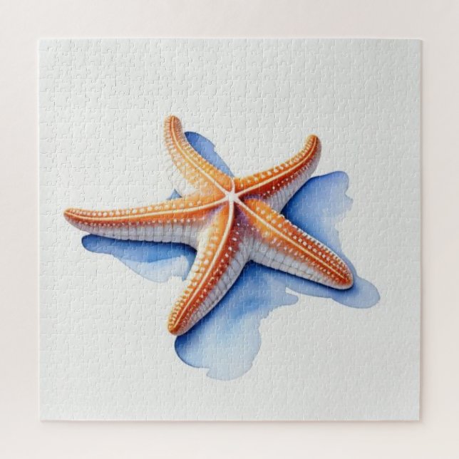 Starfish and Blue Silhouette Puzzle (Vertikal)