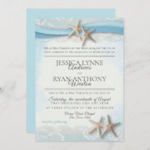 Starfish and Lace Vintag Blue Beach Wedding