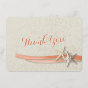 Starfish and Ribbon Flat Card Vielen Dank Dankeskarte