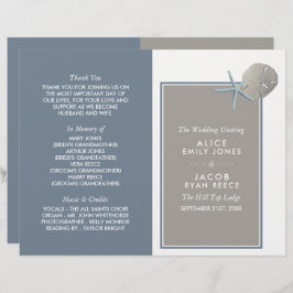 Starfish and Sand Dollar - Hochzeitsprogramm am St