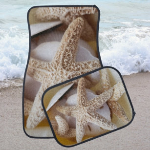 Starfish and Sand Dollars Küste Beige und Creme Autofußmatte