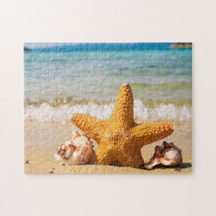Starfish and Seashells am Strand Puzzle