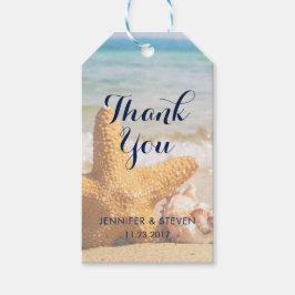 Starfish and Seashells am Strand Vielen Dank Geschenkanhänger