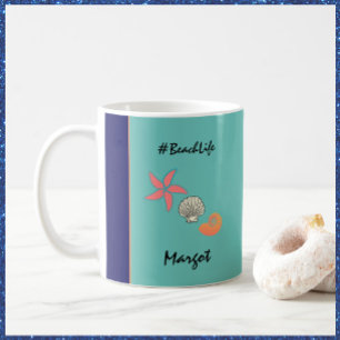Starfish and Seashells Beach Life Kaffeetasse