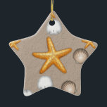 Starfish and Seashells Beach Themengeschenke Keramik Ornament<br><div class="desc">Starfish and Seashells Beach Themengeschenke</div>