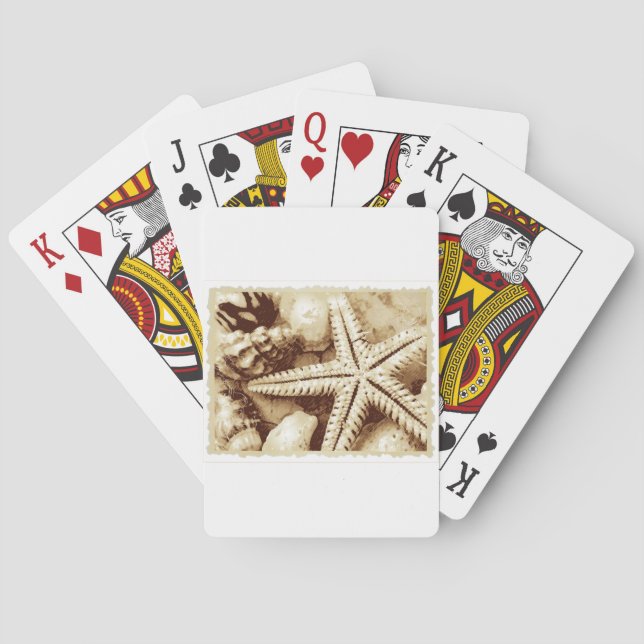 Starfish and Seashells Playing Cards Spielkarten (Rückseite)