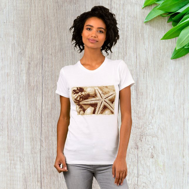 Starfish and Seashells Womens T - Shirt (Von Creator hochgeladen)