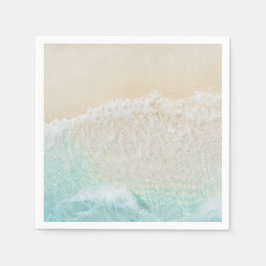 Starfish and Shells Tropical Beach Bridal Shower Serviette