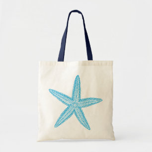 Starfish-Aqua-Blau Tragetasche