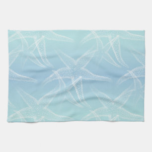 Starfish-Aqua-blaues Strand-Geschirrtuch Küchentuch